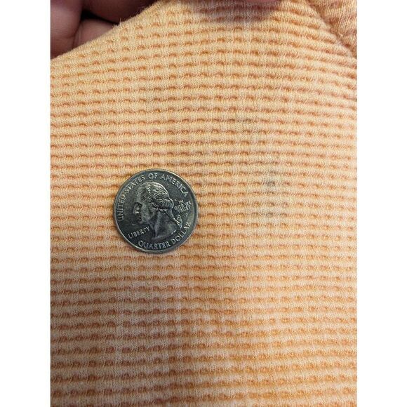 Athleta Orange Coaster Luxe Waffle Knit Sweatshirt Womens Size 1X - Picture 6 of 9